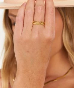 Show Me Your Mumu Edie Stretch Ring ~ 18K Gold Plated