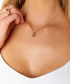 Show Me Your Mumu Jonesy Wood Ceto Cowrie Shell Necklace ~ 18K Gold Plated Accessories