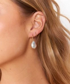 Show Me Your Mumu Pearl Drop Earrings ~ 18K Gold Plated