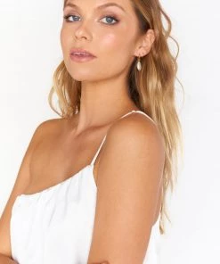 Show Me Your Mumu Pearl Drop Earrings ~ 18K Gold Plated