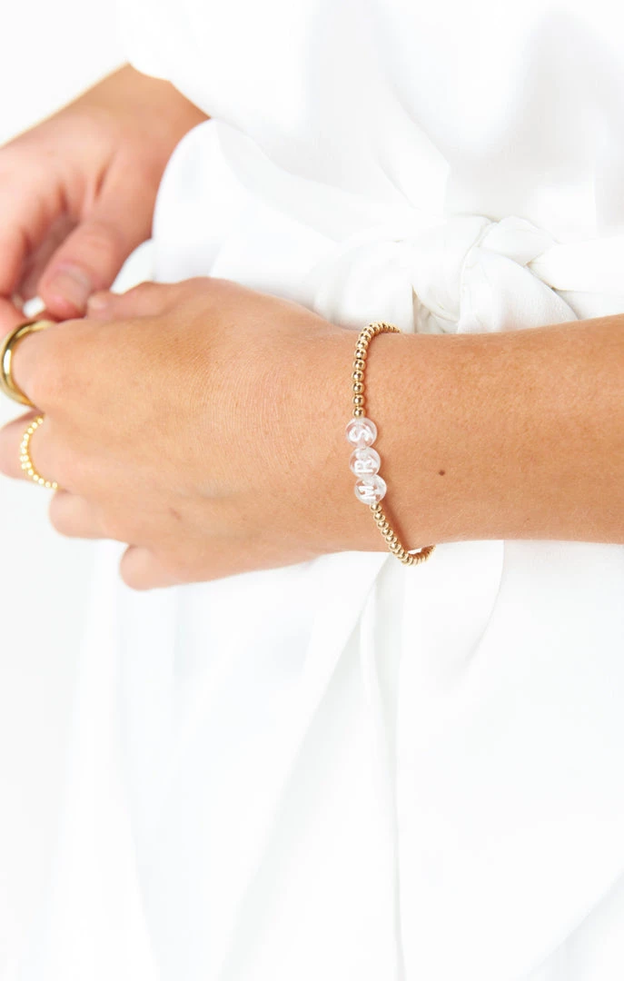 Show Me Your Mumu Erica Woolston MRS Bracelet ~ Gold/Clear Beaded 5 Show Me Your Mumu Erica Woolston MRS Bracelet ~ Gold/Clear Beaded