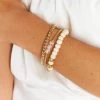 Show Me Your Mumu Erica Woolston MRS Bracelet ~ Gold/Clear Beaded