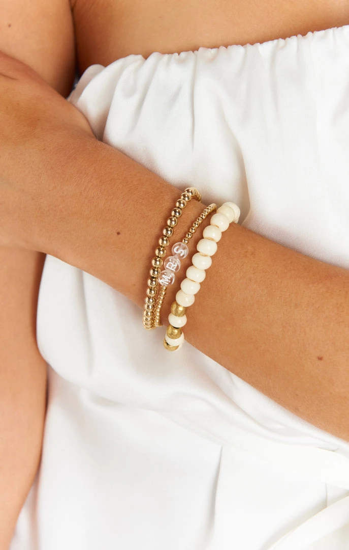 Show Me Your Mumu Jonesy Wood Stretch Bracelet ~ 14K Gold Filled Beaded 6 Show Me Your Mumu Jonesy Wood Stretch Bracelet ~ 14K Gold Filled Beaded