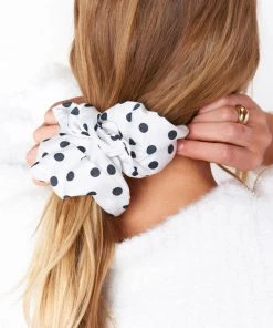 Show Me Your Mumu Oversized Scrunchie ~ White Spot Accessories
