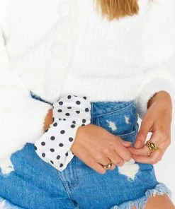 Show Me Your Mumu Oversized Scrunchie ~ White Spot Accessories