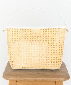Show Me Your Mumu Courtney Open Weave Bag ~ Natural/White New Mu