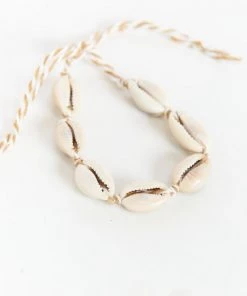 Show Me Your Mumu Jonesy Wood Marella Cowrie Shell Anklet ~ Cream/Natural
