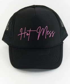 Show Me Your Mumu Hot Mess Trucker Hat ~ Black & Hot Pink New Mu 10 Show Me Your Mumu Hot Mess Trucker Hat ~ Black & Hot Pink New Mu