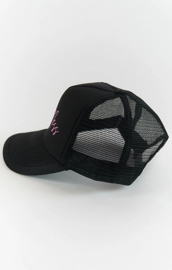 Show Me Your Mumu Hot Mess Trucker Hat ~ Black & Hot Pink New Mu 6 Show Me Your Mumu Hot Mess Trucker Hat ~ Black & Hot Pink New Mu
