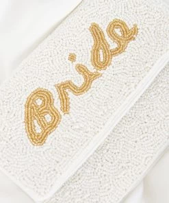 Show Me Your Mumu Bride Clutch Bag ~ Beaded White/Gold New Mu 14 Show Me Your Mumu Bride Clutch Bag ~ Beaded White/Gold New Mu