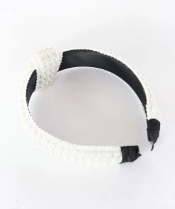 Show Me Your Mumu Milly Pearl Knotted Headband ~ White