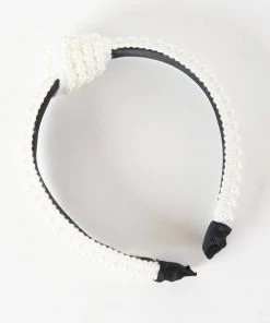 Show Me Your Mumu Milly Pearl Knotted Headband ~ White