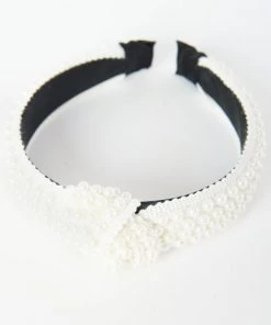 Show Me Your Mumu Milly Pearl Knotted Headband ~ White