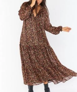 Show Me Your Mumu Birdie Maxi Dress ~ Midnight Floral New Mu