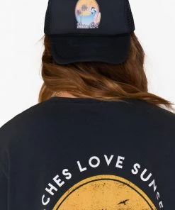Show Me Your Mumu Venice Graphic Trucker Hat ~ Black New Mu 11 Show Me Your Mumu Venice Graphic Trucker Hat ~ Black New Mu