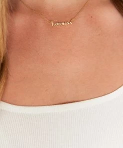 Show Me Your Mumu New Mu Jonesy Wood Hot Mess Necklace ~ Gold