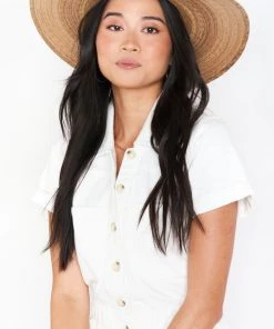 Show Me Your Mumu Lack Of Color Palma Wide Boater ~ Natural