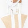 Show Me Your Mumu Elyse Straw Bag ~ Nat/White