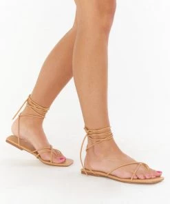 Show Me Your Mumu New Mu Billini Fyri Wrap Up Sandals ~ Desert
