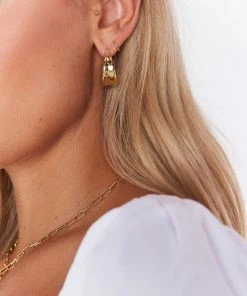 Show Me Your Mumu LUV AJ Dionne Hoop Earrings ~ Gold New Mu