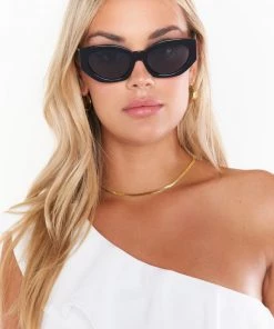 Show Me Your Mumu Banbè Eyewear The Alessandra Sunglasses ~ Black & Smoke New Mu