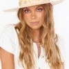 Show Me Your Mumu Accessories Lack Of Color Seaside Concho Boater Hat ~ Ivory