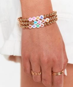 Show Me Your Mumu Mama Bracelet ~ Gold Beaded New Mu