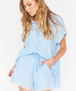 Show Me Your Mumu Andi Shorts ~ Light Chambray