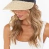 Show Me Your Mumu New Mu Lusana Baha Visor ~ Black And Off White 2 Show Me Your Mumu New Mu Lusana Baha Visor ~ Black And Off White