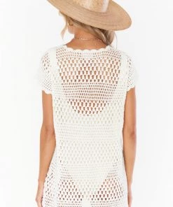 Show Me Your Mumu New Mu Cleo Coverup ~ White Crochet