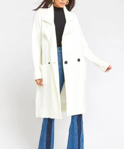 Show Me Your Mumu New Mu Melrose Sweater Jacket ~ Cream Knit