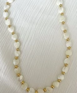 Show Me Your Mumu ALV Jewels Mother Of Pearl Heart Necklace ~ Ivory New Mu