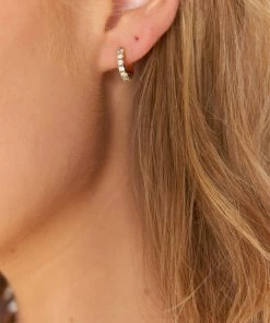 Show Me Your Mumu Luv AJ Sofia Huggie Earrings ~ Gold