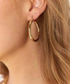 Show Me Your Mumu Luv AJ Chiara Tube Hoops ~ Gold New Mu