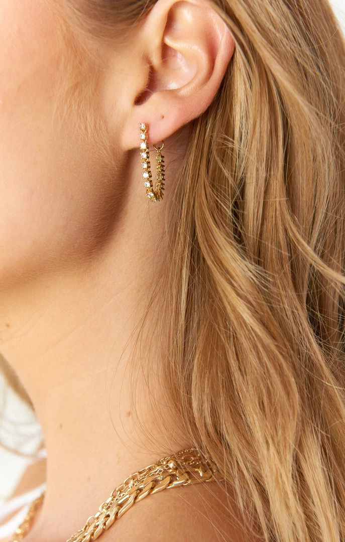 Show Me Your Mumu Luv AJ Ballier Chain Stud Earrings ~ Gold 4 Show Me Your Mumu Luv AJ Ballier Chain Stud Earrings ~ Gold