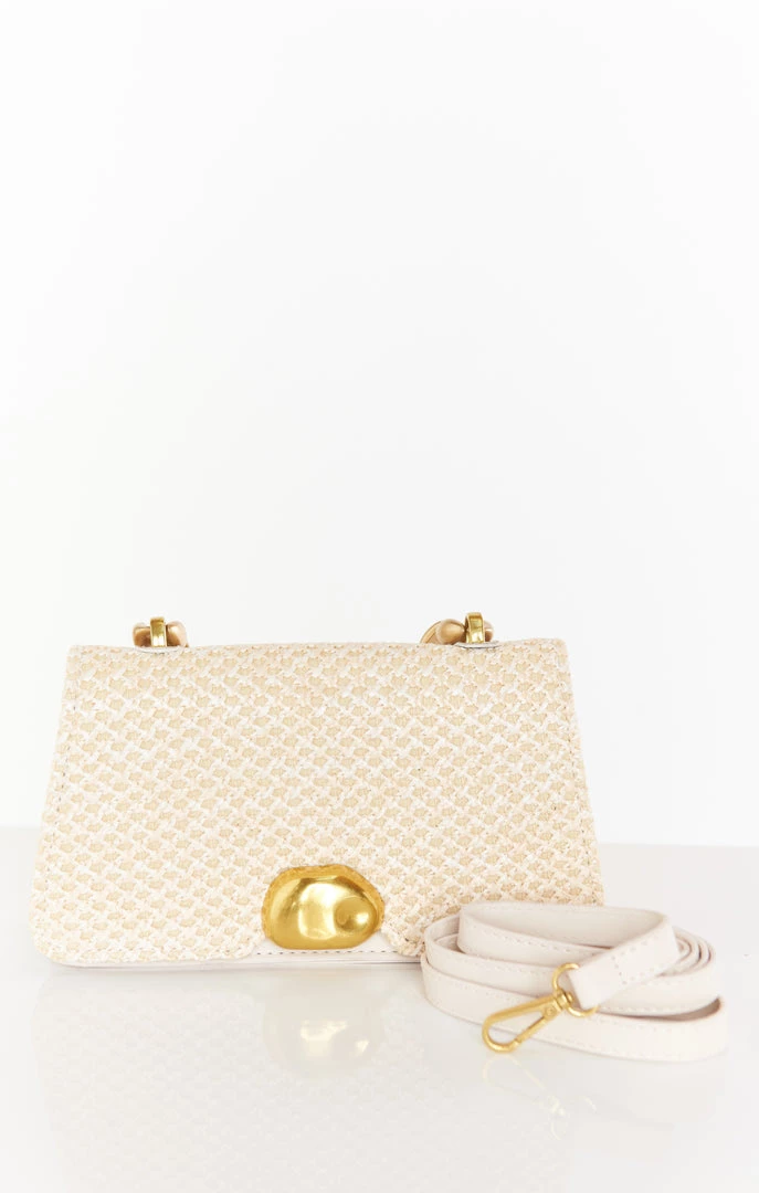 Show Me Your Mumu New Mu Agnes Woven Bag ~ Beige 7 Show Me Your Mumu New Mu Agnes Woven Bag ~ Beige