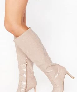 Show Me Your Mumu New Mu Billini Laurie Tall Boot ~ Blush Croc