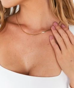 Show Me Your Mumu Adira Snake Chain Necklace ~ Gold New Mu