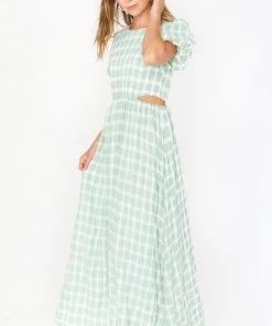 Show Me Your Mumu Eloise Maxi Dress ~ Green Plaid New Mu