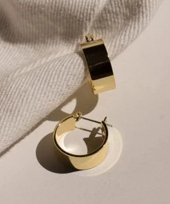 Show Me Your Mumu New Mu LUV AJ Positano Hoop Earrings ~ Gold