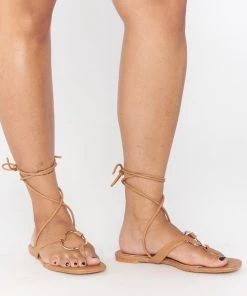 Show Me Your Mumu Billini Aisha Wrap Up Sandals ~ Sugar Brown New Mu