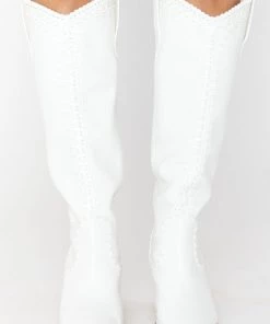 Show Me Your Mumu Billini Finley Cowboy Boot ~ White