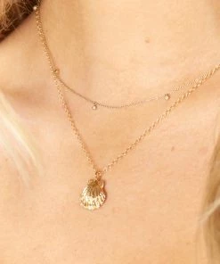 Show Me Your Mumu Ki.ele Jewelry Golden Sunrise Shell Necklace ~ 14K Gold