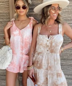 Show Me Your Mumu Dresses Marisa Dress ~ Twisted Tie Dye Tan