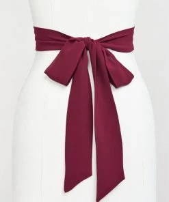 Show Me Your Mumu Bridesmaid Sash ~ Merlot Chiffon