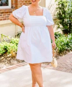 Show Me Your Mumu New Mu Amore Dress ~ White Poplin