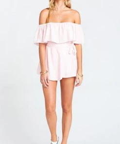 Show Me Your Mumu Brit Brit Top ~ Strawberry Shortcake Gingham Gauze Clothes