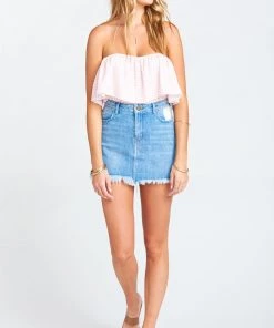 Show Me Your Mumu Brit Brit Top ~ Strawberry Shortcake Gingham Gauze Clothes