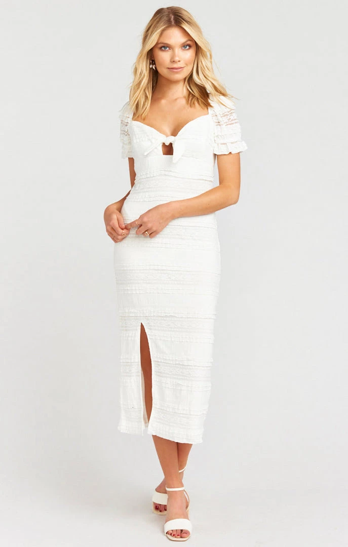 Show Me Your Mumu Honey Bun Tie Dress ~ Vintage Ruffle Lace Cream 3 Show Me Your Mumu Honey Bun Tie Dress ~ Vintage Ruffle Lace Cream