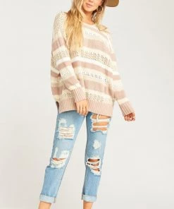 Show Me Your Mumu Sweaters Yala Sweater ~ Sand Dune Stripe